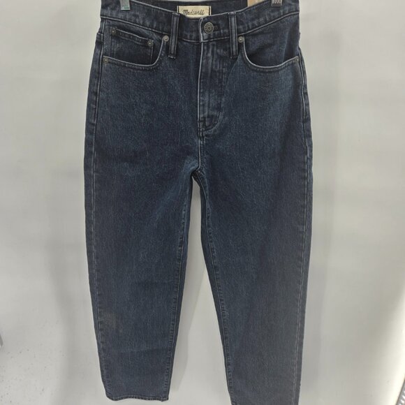 Madewell The Dad Jean Dark Blue Low Rise Jeans Waist 23 - Picture 1 of 10